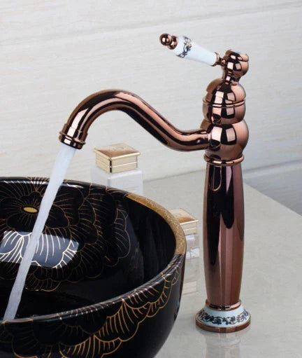 DecorBites™ Antique Brass Bathroom Faucet Set with Hand Shower