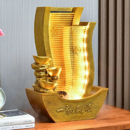 DecorBites™ Circulating Water Fountain: Office & Living Room Wealth Attracting Decoration