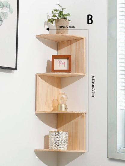 5-Layers Shelf Corner Floating Shelves PVC Wall Shelf Corner Bookshelf Home Kitchen Organizers Storage Living Room Decorations