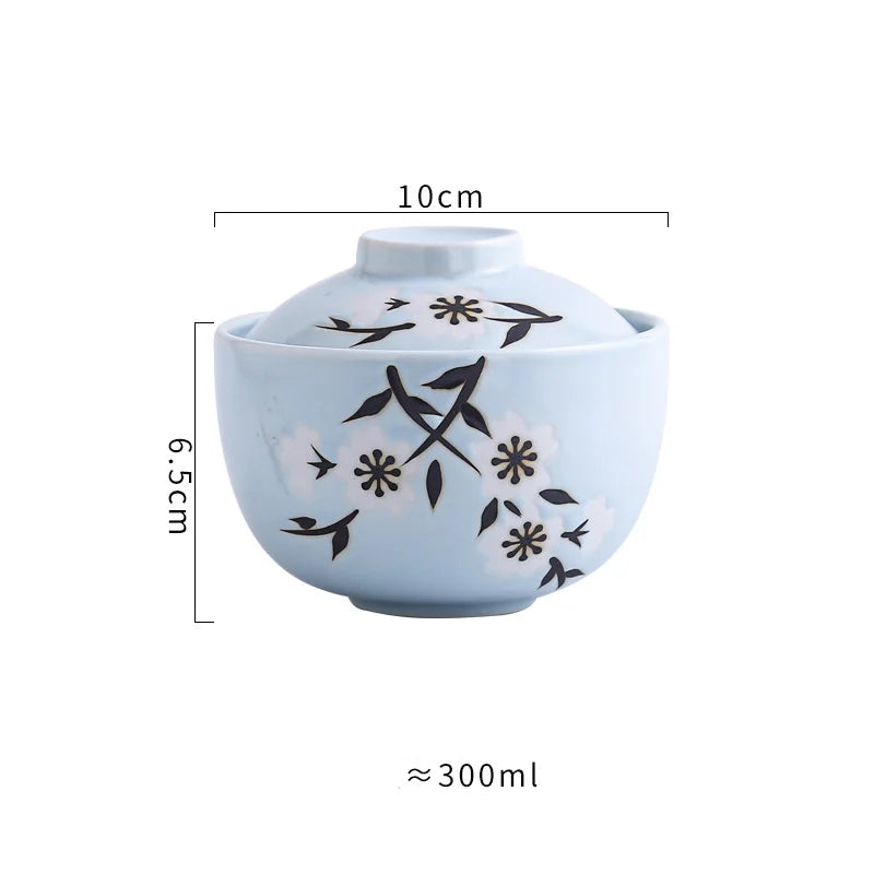 DecorBites™ 4.25" Ceramic Stew Pot Bowl with Lid - Multipurpose Steam Egg Soup Bowl - Small Steaming Cup for Slow Cooking - Home & Restaurant Tableware