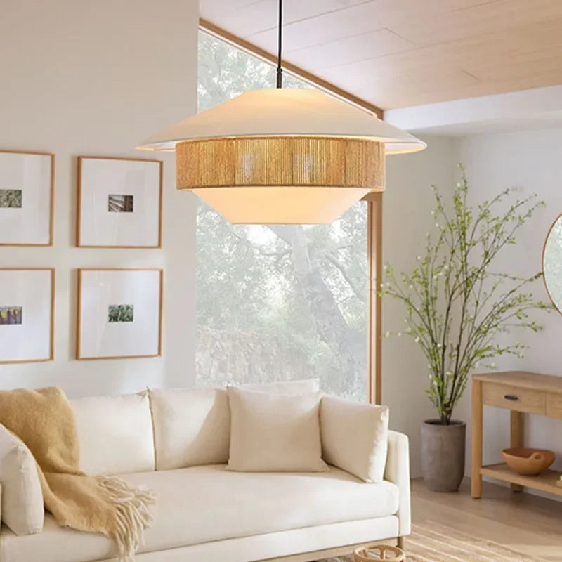 Decorbites™ Japanisches Hanfseil-Leuchter für Küche, Schlafzimmer und Hotel – Minimalistisches Wohnaccessoire