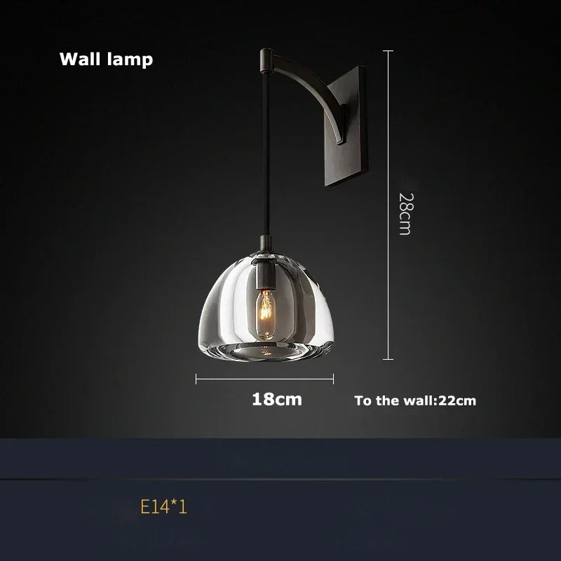 DecorBites™ Black Brass Retro Crystal Copper LED Ceiling Pendant for Home Lighting