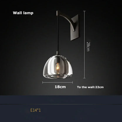 DecorBites™ Black Brass Retro Crystal Copper LED Ceiling Pendant for Home Lighting