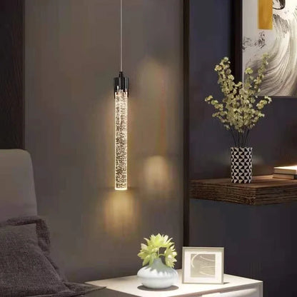 Lámpara colgante LED de cristal DecorBites™: Lámpara de barra colgante moderna para dormitorio, sala de estar y decoración del hogar.