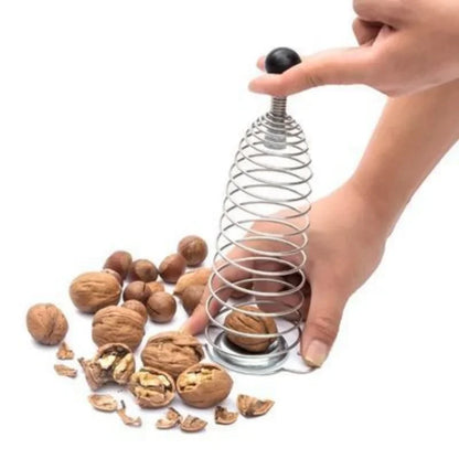 DecorBites™ Kitchen Nut Shucker Tool Golden Bell Cover Stainless Steel Shell Breaker Smasher