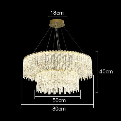 DecorBites™ Crystal Chandelier: Luxury Bedroom & Living Room Lighting