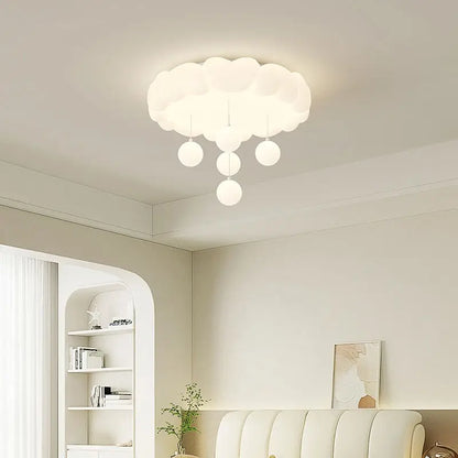 DecorBites™ LED Bubble Cloud Rabbit Ceiling Light - Cream Style Warm Lighting for Children's Room