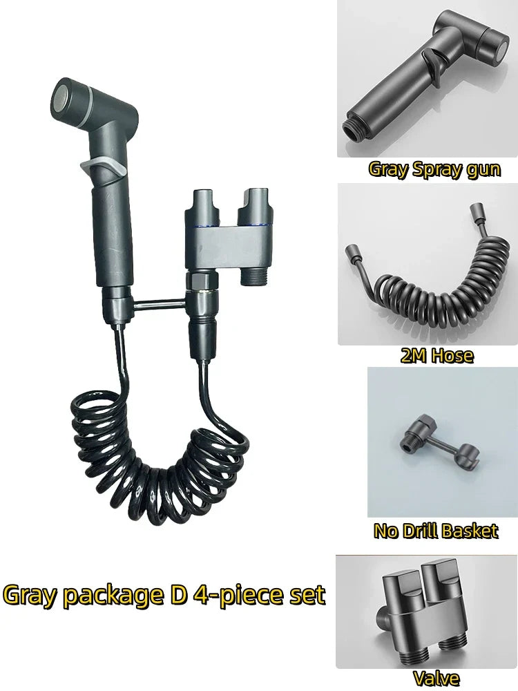 DecorBites™ High Pressure Handheld Bidet Sprayer Set for Bathroom Hygiene and Cleaning