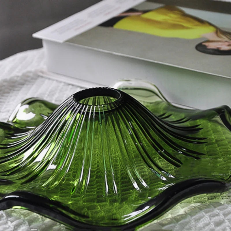 DecorBites™ Green Flower Glass Pendant Light - Modern Kitchen Bar Restaurant Hanging Lamp