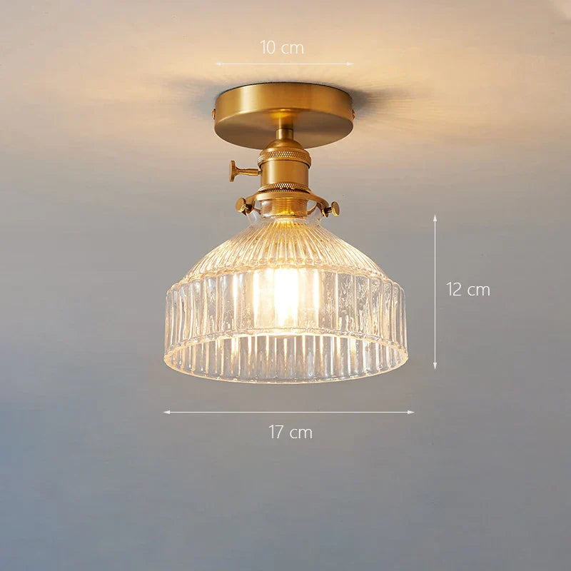 DecorBites™ Glass Shade Pendant Ceiling Lamp for Kitchen Aisle Bedroom LED Lights Fixtures