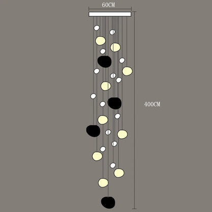 Modern Acrylic Staircase Multi-Light Pendant Chandelier