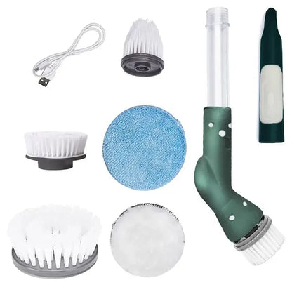 DecorBites™ Electric Spin Cleaner + 6 Brush Heads - Turbo Scrub for Kitchen, Bathroom & Floors