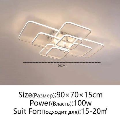 DecorBites™ LED Ceiling Light: Modern Dimmable Fixture for Home Living Room, Bedroom, Dining Room