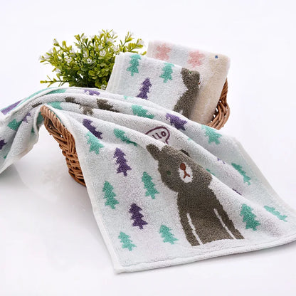 DecorBites™ Kids Cartoon Face Terry Towel - 100% Organic Cotton - High Quality