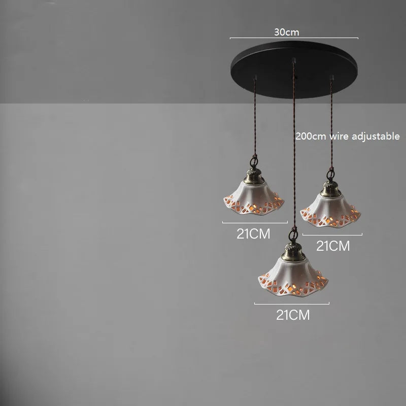 DecorBites™ Ceramic LED Pendant Lamp: Modern Simple Indoor Decor Lighting for Home & Restaurant