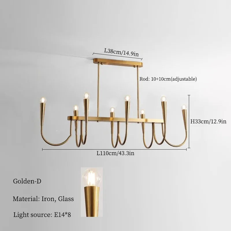 DecorBites™ French Style Black Pendant Light Luxury Led Chandelier Room Decor