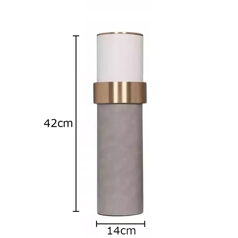 Gold Cylinder Desk Vase