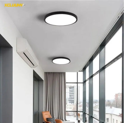 DecorBites™ LED Ceiling Lights for Living Room Bedroom - Ultra-thin 5cm Iron Square Round Black/White