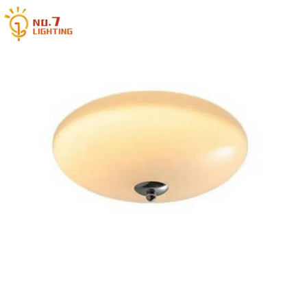 Lámparas de techo redondas de cristal color crema DecorBites™ | Iluminación LED moderna para interiores | Ideal para dormitorio, estudio o balcón