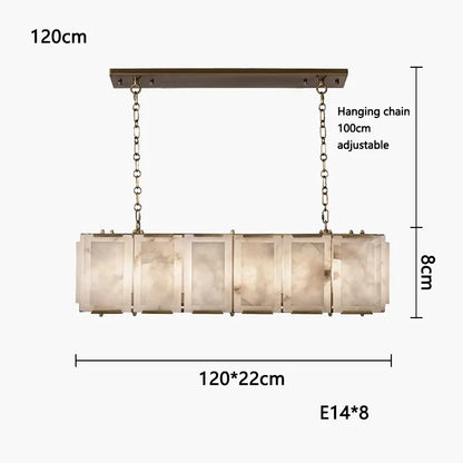 DecorBites™ Dimmable LED Marble Art Chandelier Ceiling Light for Dinning Room