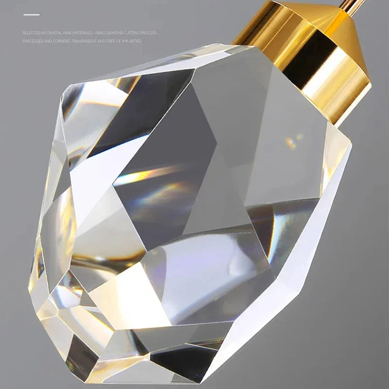 Lámpara colgante de cristal DecorBites™ para escalera, iluminación moderna para sala de estar