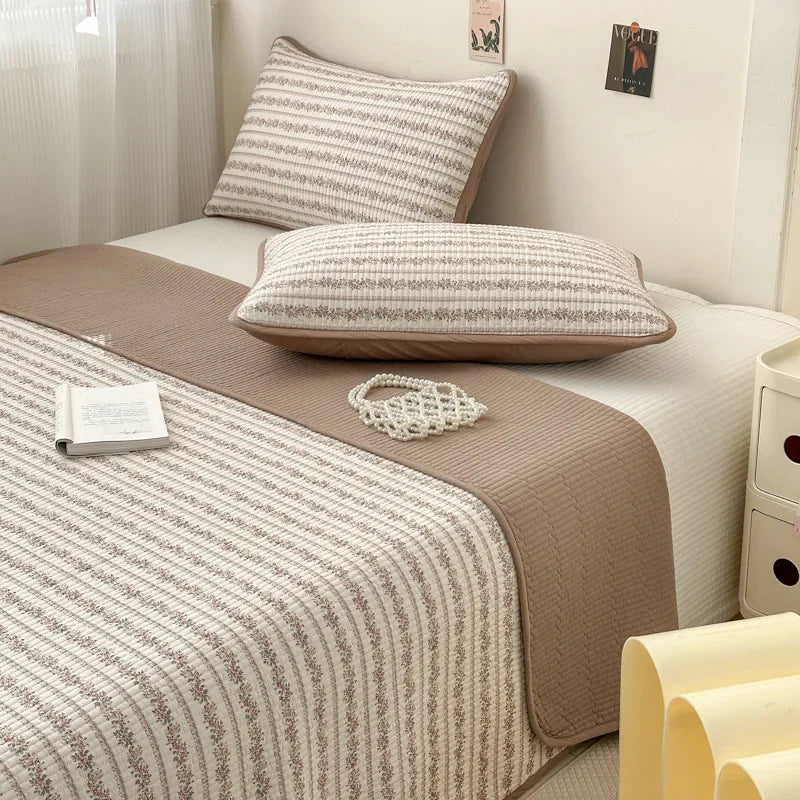 Cubrecama de algodón de doble cara DecorBites™ con tatami acolchado, colchón suave y antideslizante