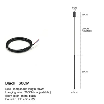 DecorBites™ Black LED Chandelier Pendant Lights for Dining Room and Bedroom