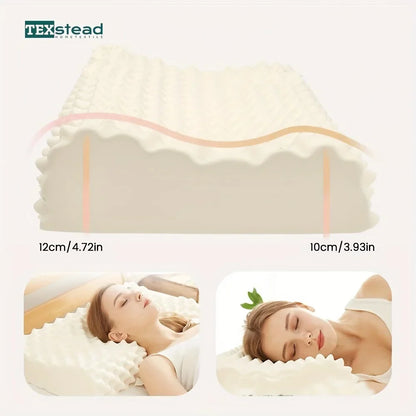 Decobites Latex Massage Pillow for Sleeping - Orthopedic Memory Foam Pillow