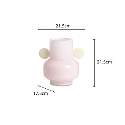 DecorBites™ Glass Vase with Ears: Floral Arrangement Accessory