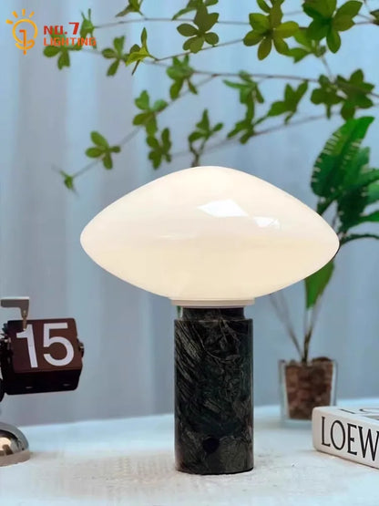 DecorBites™ Green Marble LED Table Lamp Nordic Minimalist Design