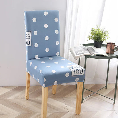 Decobites Stretch Print Chair Cover - Elastic Seat Slipcover