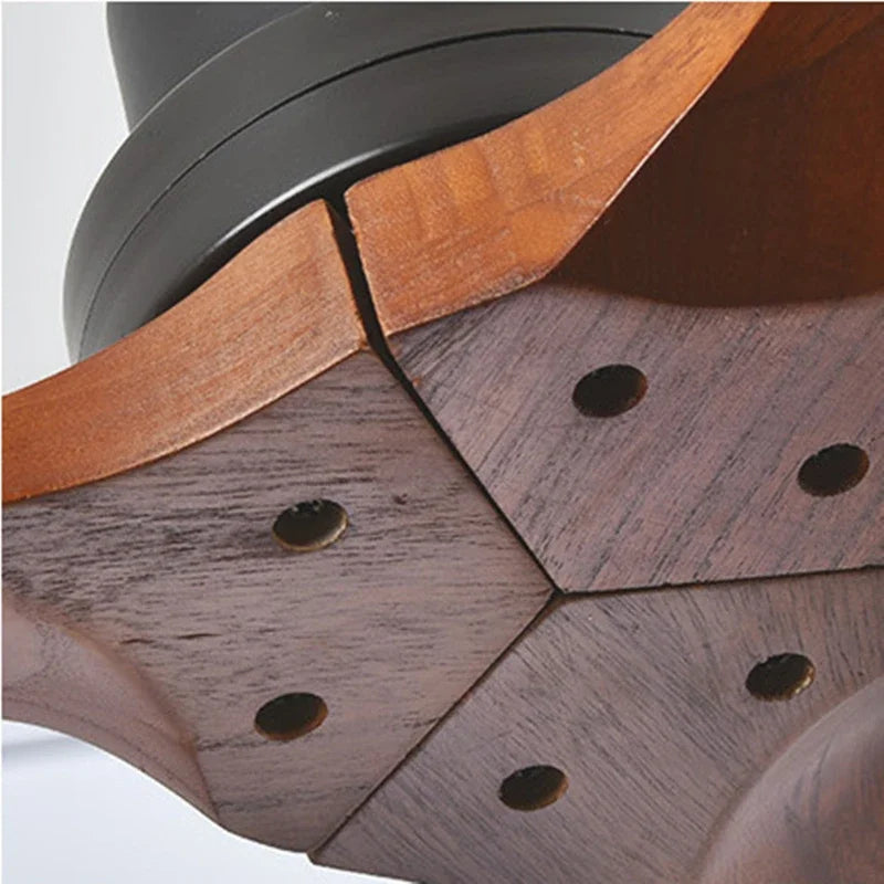 Ventilador de techo DecorBites™ de 52" con hélice en madera, funcionamiento silencioso para el hogar y el loft.