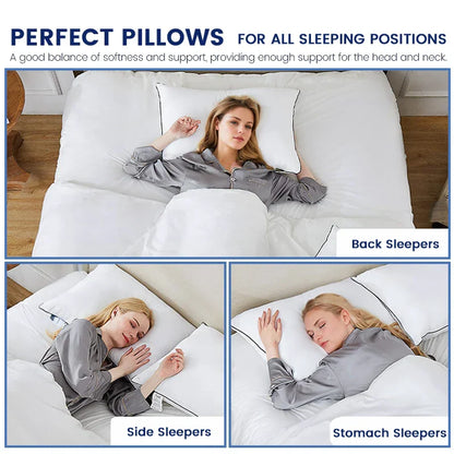 Decobites Premium Soft Bed Pillows for Sleeping - Hotel Quality Down Alternative Fill