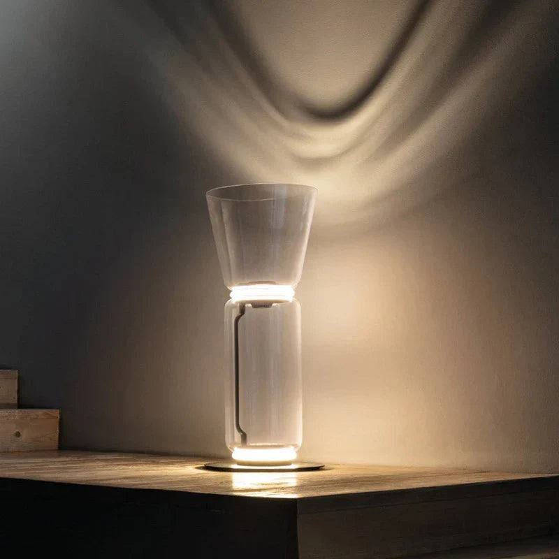 Lámpara de Pie LED con Pantalla de Vidrio Decorbites™ - Diseño Moderno Nórdico Minimalista para la Decoración del Hogar