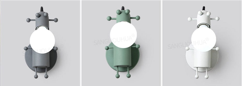 Lámparas de Hormigas Robot de Metal Minimalismo Creativo Moderno para Niños