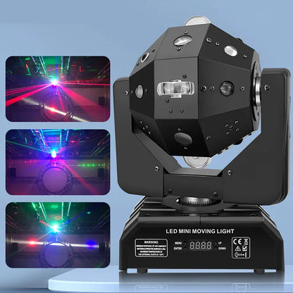 DecorBites™ 24-Led Moving Head Laser Light Bar Strobe, Red/Green Laser, KTV Light