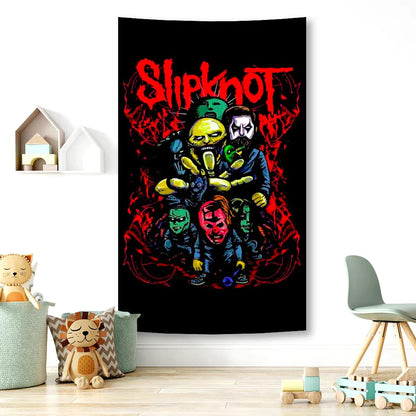 DecorBites™ Heavy Mental Music Tapestry Wall Hanging- Hippie Art Room Flag