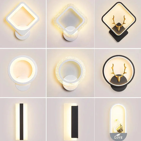 DecorBites™ LED Metal Acrylic Wall Light for Modern Minimalist Decor