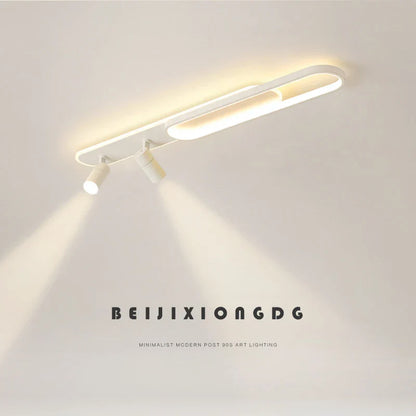 DecorBites™ Acrylic LED Chandelier with Spotlights, Black/Gold, Living Room Bedroom Lighting