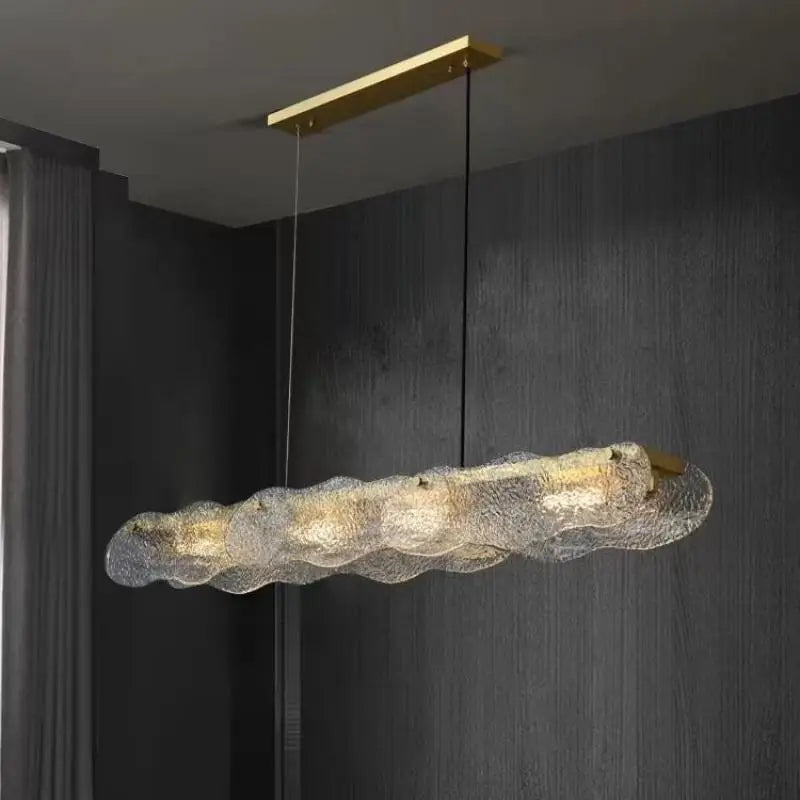 Lámpara de mesa de comedor de cristal artístico DecorBites™: Luminarias colgantes LED modernas y de lujo