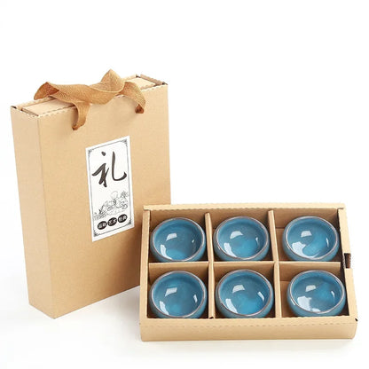DecorBites™ Ice Cracking Ceramic Tea Espresso Coffee Cups Set