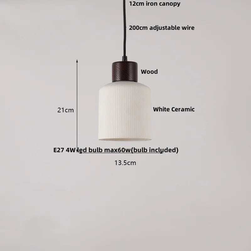 DecorBites™ Ceramic LED Pendant Light Fixture for Home Decor Minimalism Hanging Lamp