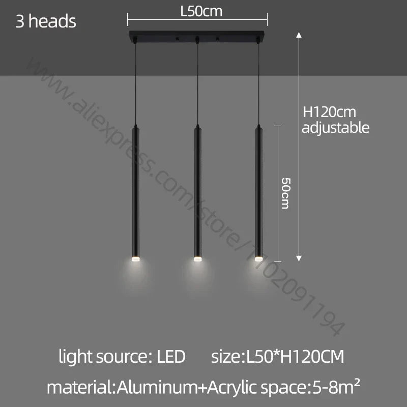 DecorBites™ Glossy Cylindrical Chandelier for Bar, Restaurant, Bedside, and Company Front Desk