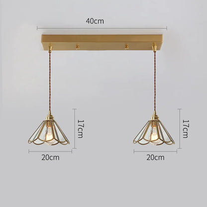 DecorBites™ Glass Copper LED Pendant Lights: Modern Nordic Lighting for Home, Dining, & Restaurant