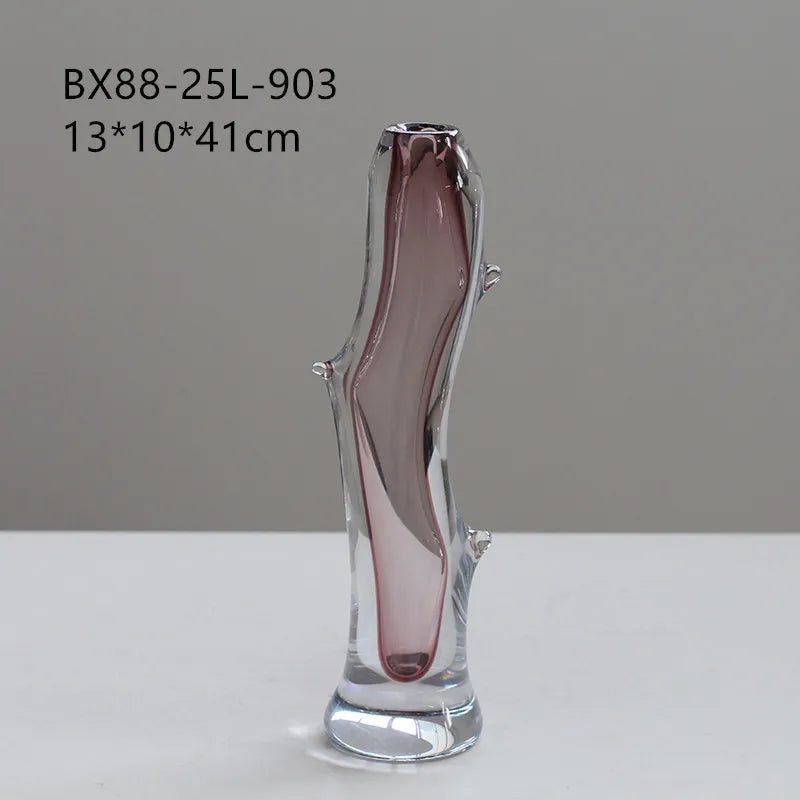 DecorBites™ Glass Vase Branch Fork Shape Thick Bottle Floral Arrangement Terrarium