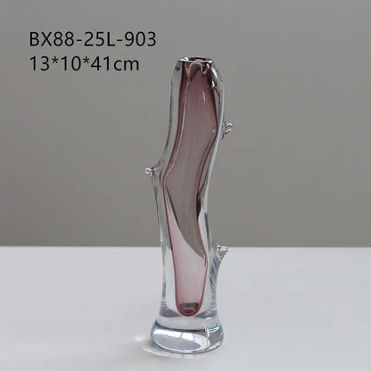 DecorBites™ Glass Vase Branch Fork Shape Thick Bottle Floral Arrangement Terrarium