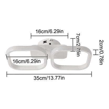 مصباح سقف LED أكريليك من DecorBites™: ثريا نورديك عصرية لغرفة المعيشة وغرفة الطعام والممر