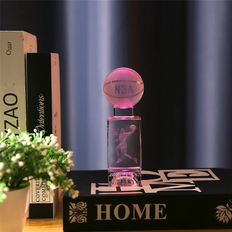 DecorBites™ Crystal Lights Basketball Table Lamp for Bed Room Decor