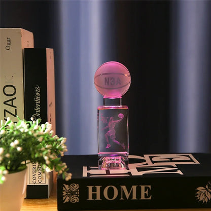 DecorBites™ Crystal Lights Basketball Table Lamp for Bed Room Decor