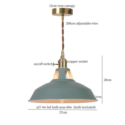 مصباح معلق LED من DecorBites™ باللون الأزرق من الحديد، طراز حديث إسكندنافي للمنازل والمساحات التجارية
